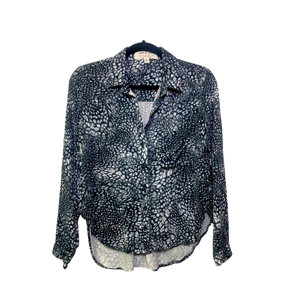 ANTHROPOLOGIE Cloth & Stone Button Down Blouse Size S